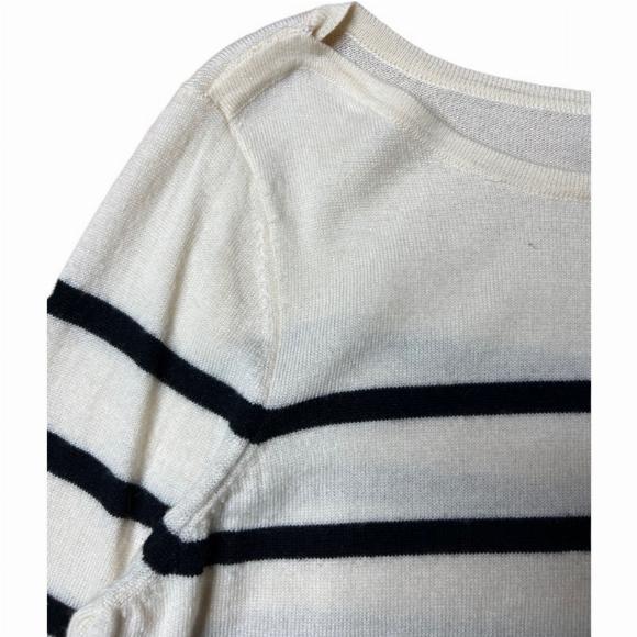 J. McLaughlin Italian Merino Wool Striped Sweater Size XL - Picture 5 of 5